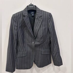 Lot 2 Brooks Brothers 346‎ Women's Wool Blazers Gray & Navy Pinstripe Size 4